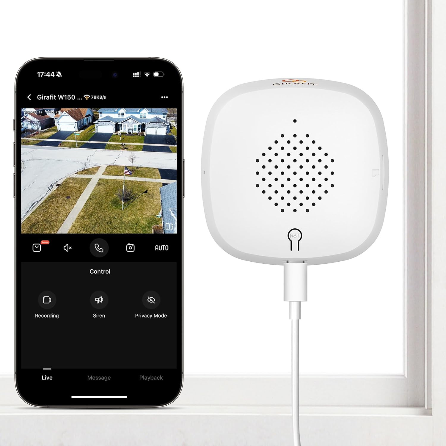 3MP 2K Window Camera, 2.4Ghz and 5Ghz Wifi Cameras for Home Security with Chroma