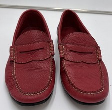 G.H. Bass Co. Weejuns Men's Red Leather Penny Loafers Slip-On US 8.5 D R2