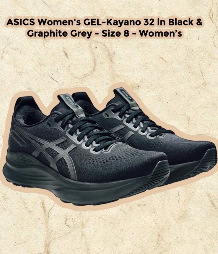 Asics Gel Kayano 32 Black/Graphite Grey Womens Size 8 (D) Running