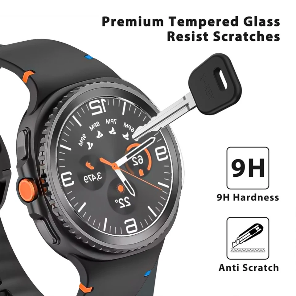 Tempered Glass Screen Protector For Galaxy Watch 8 HD 9H Film Anti Scratch - Image 2 of 4