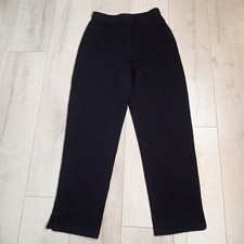 St. John Basics Black Santana Knit Pull On Dress Pants Sz 8