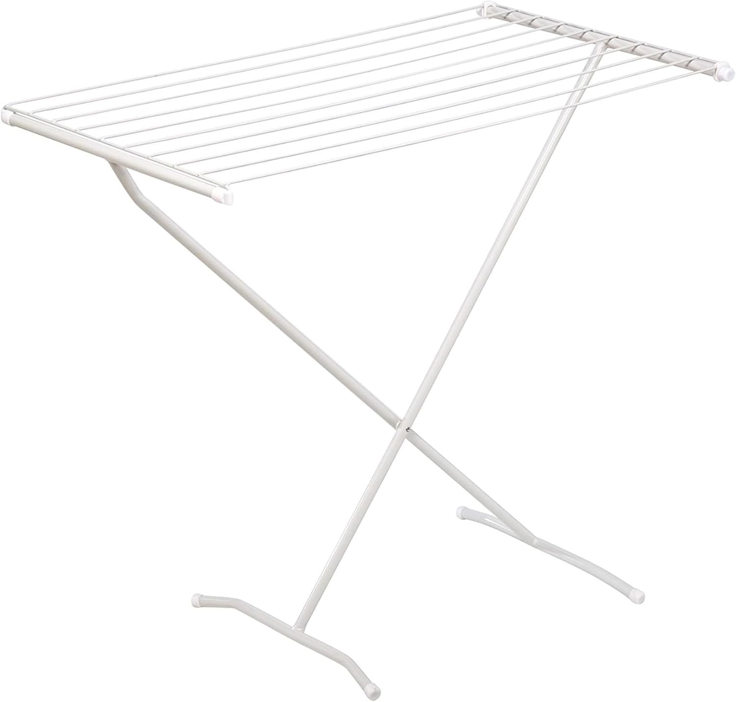 DRY-01227 Stendibiancheria Pieghevole, Metallo, Bianco, 53.34X38.1X81.92 Cm