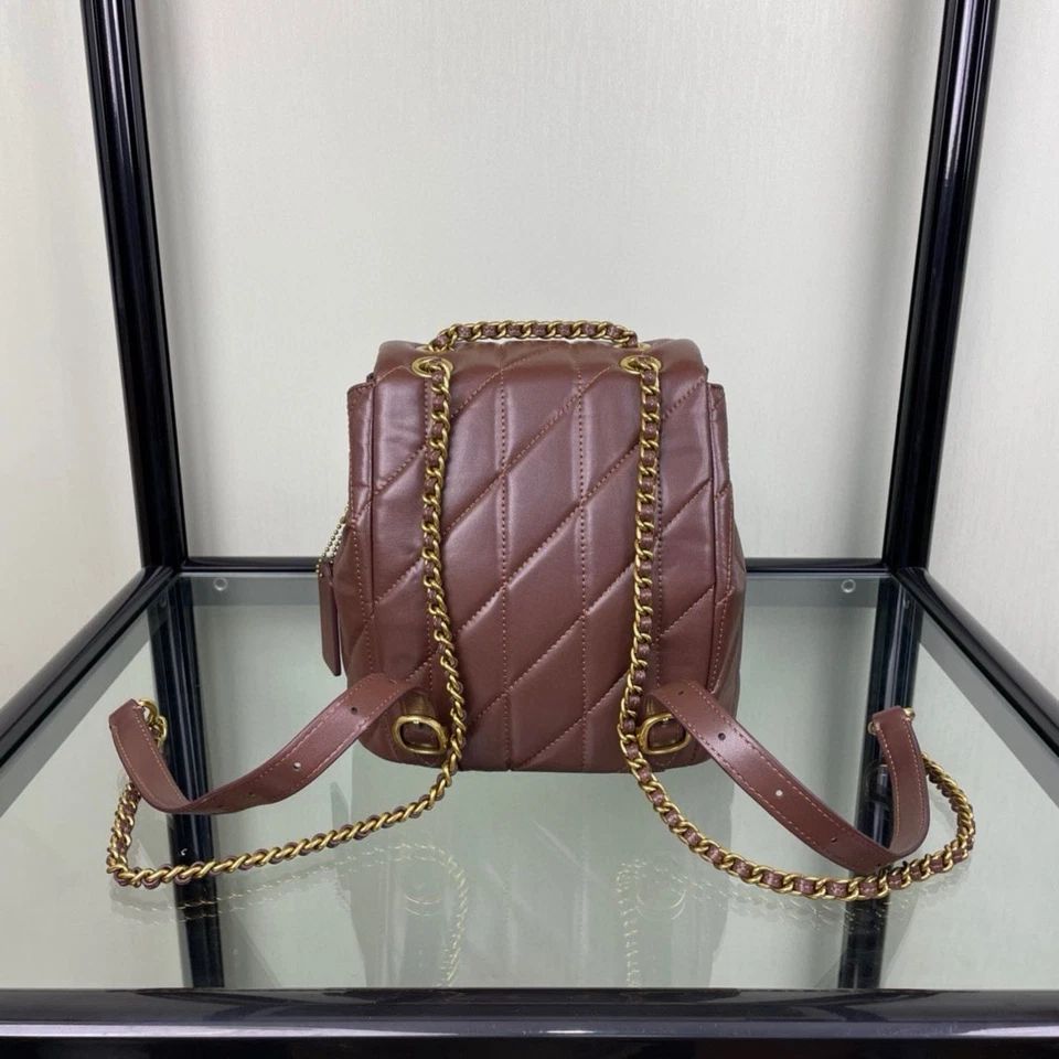 COACH Tabby Quilted Backpack Maple CU077 Outlet NEW FREE SHIPPING - Image 2 of 4