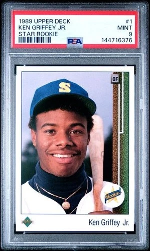 PSA 9  1989 Upper Deck Star Rookie Ken Griffey Jr #1 RC PSA 9  Fresh Graded Slab