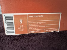 Nike Dunk High 2004 Olympics Gold Medal Sneaker Size 9 Brand New with Box Rare - Image 5