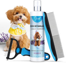 Dog Detangler Spray, Natural Dog Leave in Conditioner Spray with Deshedding B...