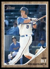 2011 Topps Heritage Minor League Mike Olt Rookie Myrtle Beach Pelicans #179