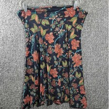 LuLaRoe Floral Print Skirt Aline Summer Casual - Womens Medium