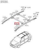 Genuineoem 872911d000 Cover-roof Rack Frtlh For Kia New Carens Rondo 06