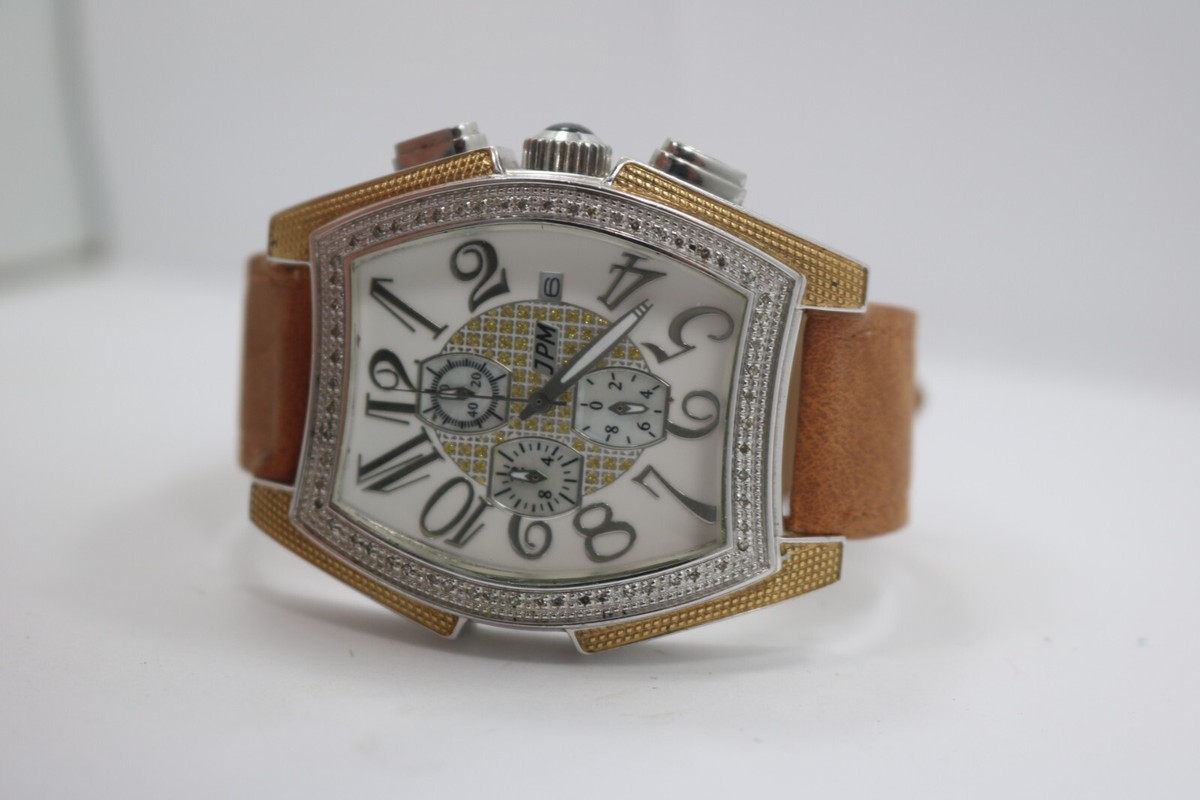 Techno JPM Chronograph 974 Diamond Mens Calendar Watch New Techno JPM Chronograph 974 Diamond Mens Calendar Watch New