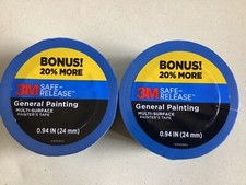 Painters Tape Blue Bonus Roll 3-M - 6- Rolls - Safe-Release Fast Same Day Ship 
