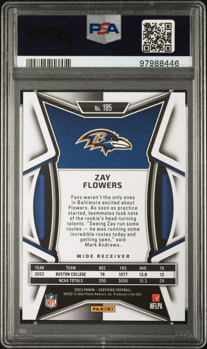 2023 Panini Certified - Rookies Zay Flowers #185 Mirror Teal