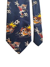 CRAVATTA LOONEY TUNES TAZ BUGS BUNNY VINTAGE WARNER BROS TIE KRAWATTE