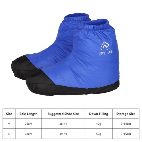Waterproof Down Slipper Boots Lightweight Down Socks Stuffed Booties Down E6S8 - Picture 3 of 12