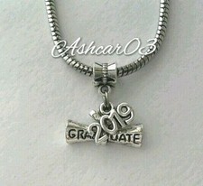 Graduate Diploma Graduation 2019 Dangle Bead For Silver European Charm Bracelet