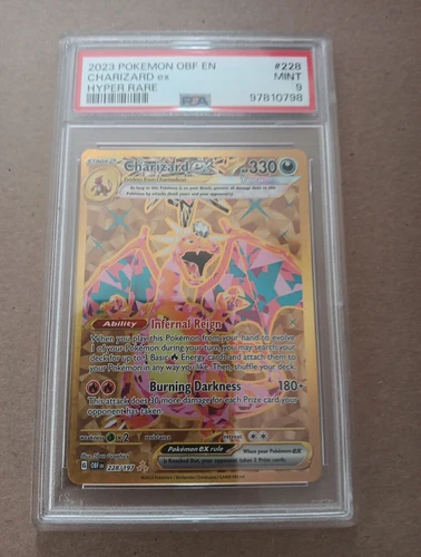 Pokémon 2023 PSA 9 MINT Charizard EX 228 Obsidian Flames Hyper Rare PSA 9