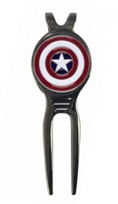 Captain America Marvel Premium Enamel Golf Ball Marker  Divot Tool