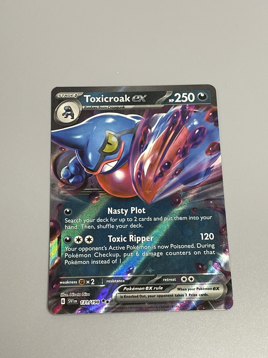 Toxicroak ex Pokemon TCG Scarlet & Violet 131/198 Double Rare Full Art Holo