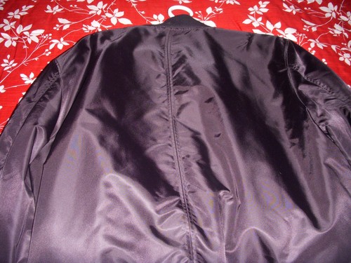 Jacket Men Flight Guess Collar Bomber Hardly Used Black Zip Up Size XXLarge - Picture 6 of 9