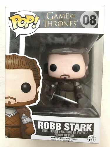 BOXED FUNKO POP VINYL GAME OF THRONES SERIES #08 ROBB STARK FIGURE