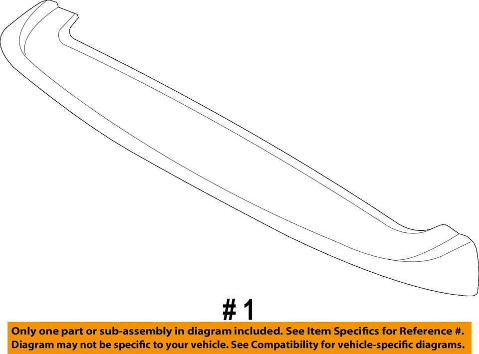Used Rear Spoiler fits: 2011 Kia Sorento high mounted stop lamp Rear Grade A - Изображение 4 из 4