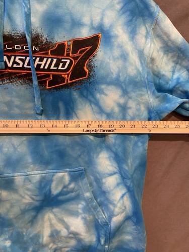 Sprint Car Series Hoodie Mens XL Blue Tie Dye Sheldon Haudenschild Nos Energy - Picture 8 of 9