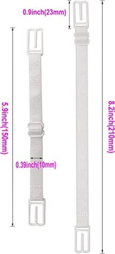 4 Pack Woman Bra Anti-Slip Strap Holder Elastic Clips Adjustable Back Rope Clips - Picture 11 of 12