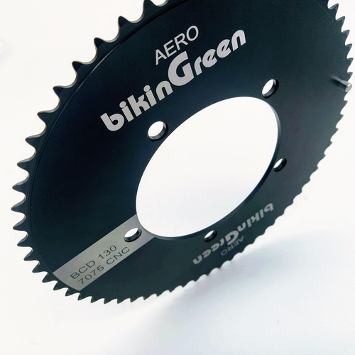 Bikingreen 60T BCD130 Recumbent Chainring CNC 7075 Road FixIe "Black" TT Track - Picture 4 of 4