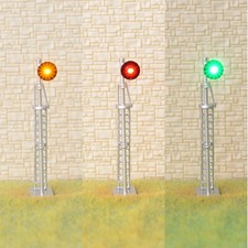 1 x HO scale searchlight block signal model train 3 color SMD LED R/Y/G 87S3