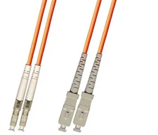 Direct Burial/Outdoor LC-SC 2-Strand Fiber Optic Cable Multimode 50/125 150M