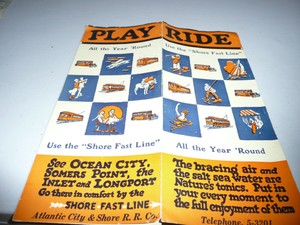 Atlantic City Shore Rr Co Play All The Year Round Tours Ca 1940 Ebay