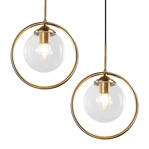 Pendant Ceiling Light Fixtures Modern Industrial Hanging Light Gold Clear Smokey - Picture 22 of 25