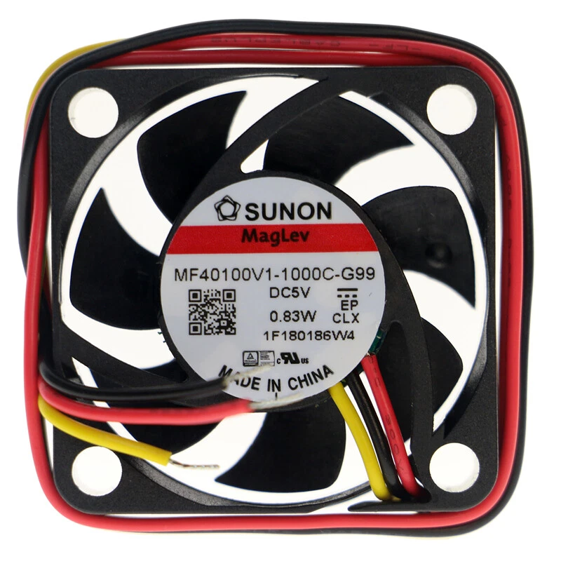 SUNON MF40100V1-1000C-G99 5V 0.83W 4010 4CM 3-pin silent magnetic cooling fan - Image 3 of 4