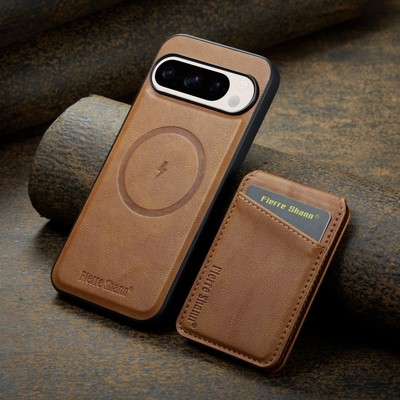 For Google Pixel 8 9A 10 Pro XL Magnetic Leather Detachable Wallet Mag Safe Case