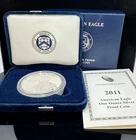 2011-W Proof American Silver Eagle Dollar Coin w/ OGP & COA