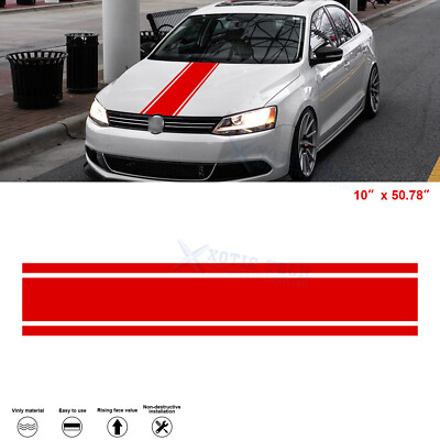 Red KK Vinyl Front Hood Bumper Fender Trunk Stripe Stickers Decals For ...