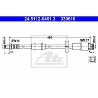 ATE Bremsschlauch Vorne FüR Fiat Ducato Pritsche/Fahrgestell Bus 24.5112-0461.3