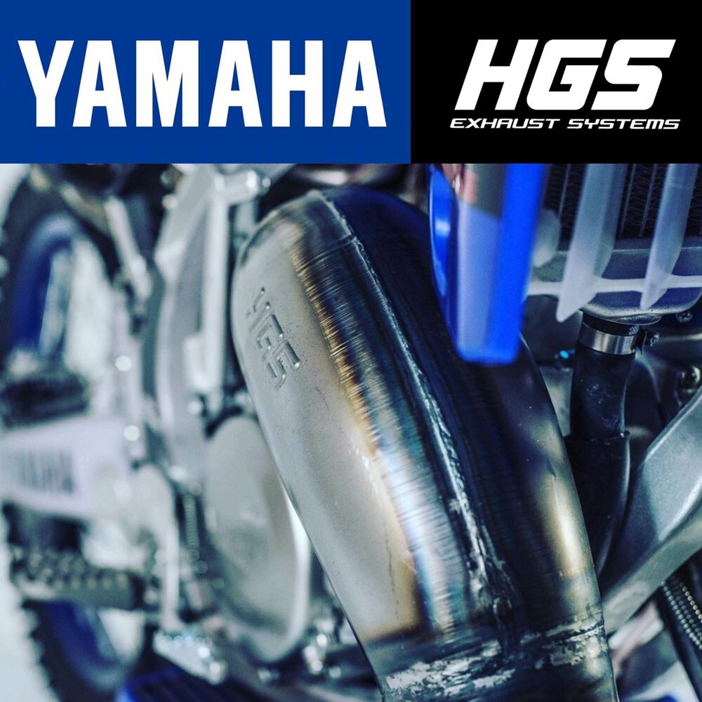 HGS Exhaust Yamaha YZ 125 Front Header + Blue Tail Pipe