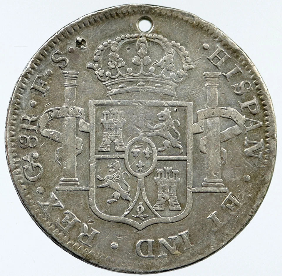 1821 Ga FS MEXICO 8 Reales Silver Mexican Coin FERDINAND VII of SPAIN i118035 - Image 2 of 2