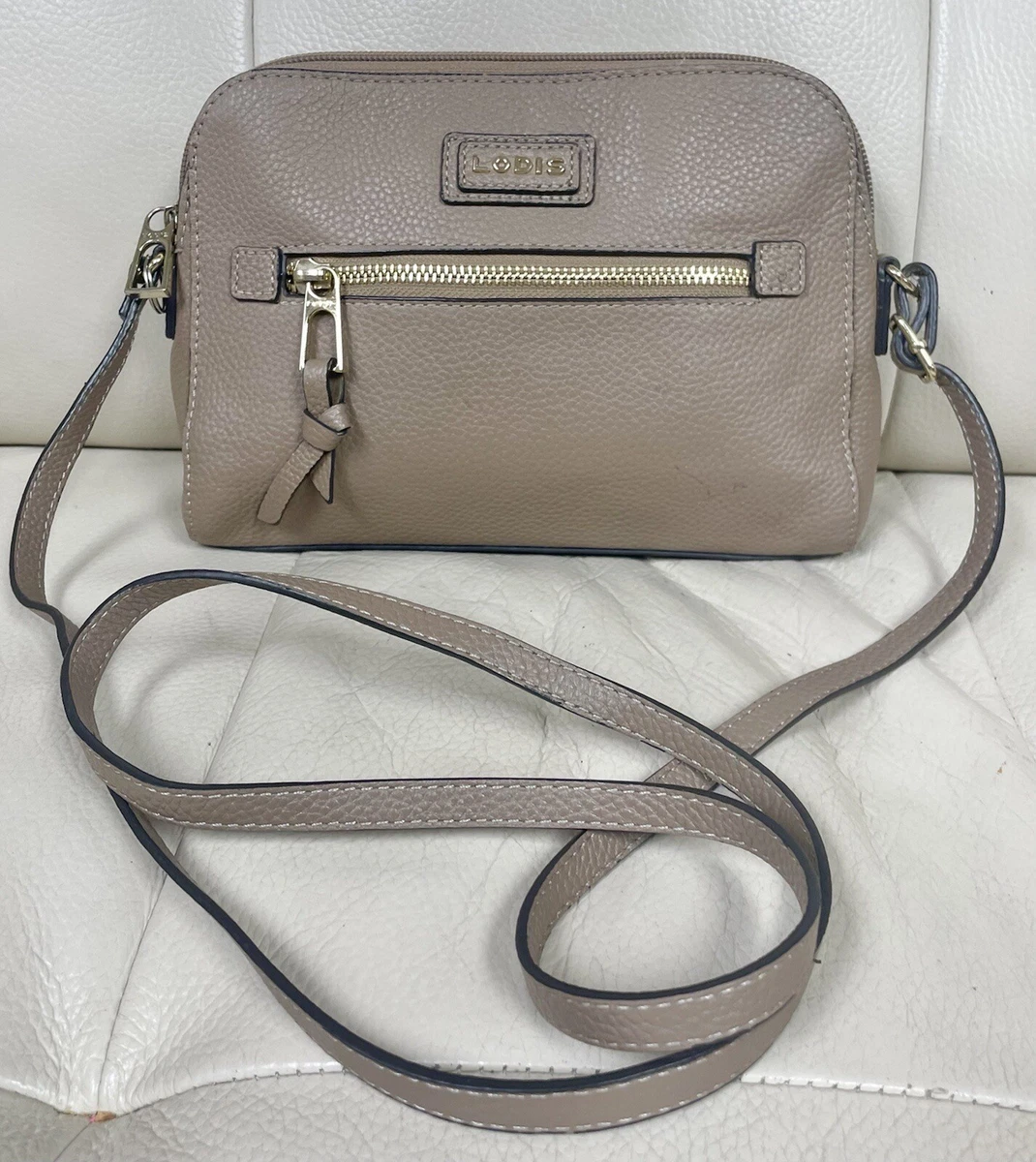 Lodis Charlotte Pebbled Leather Crossbody Crossbody Purse Handbag