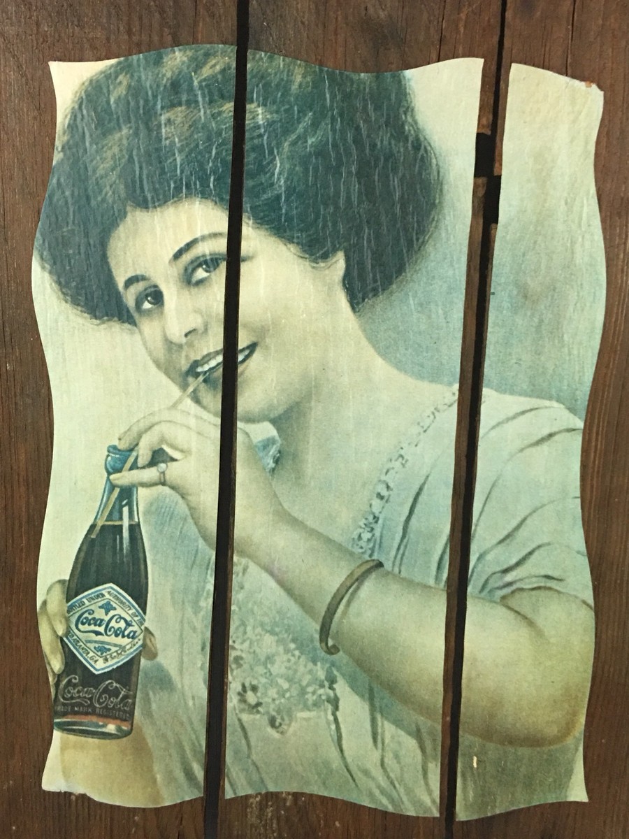 Vintage Wood Raisin GRAPE TRAY Fruit Drying Rack w COCA-COLA