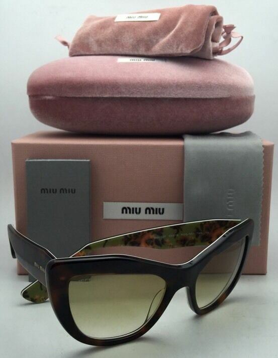 miu miu ブラウン サングラス SMU10A ケース付き MIUMIU ミュウミュウ サングラス サイズ59□15 130 オレンジ