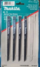 Makita 792616-2 5-7/8" 9 Tooth Reciprocating Saw Blade, 4 Pack