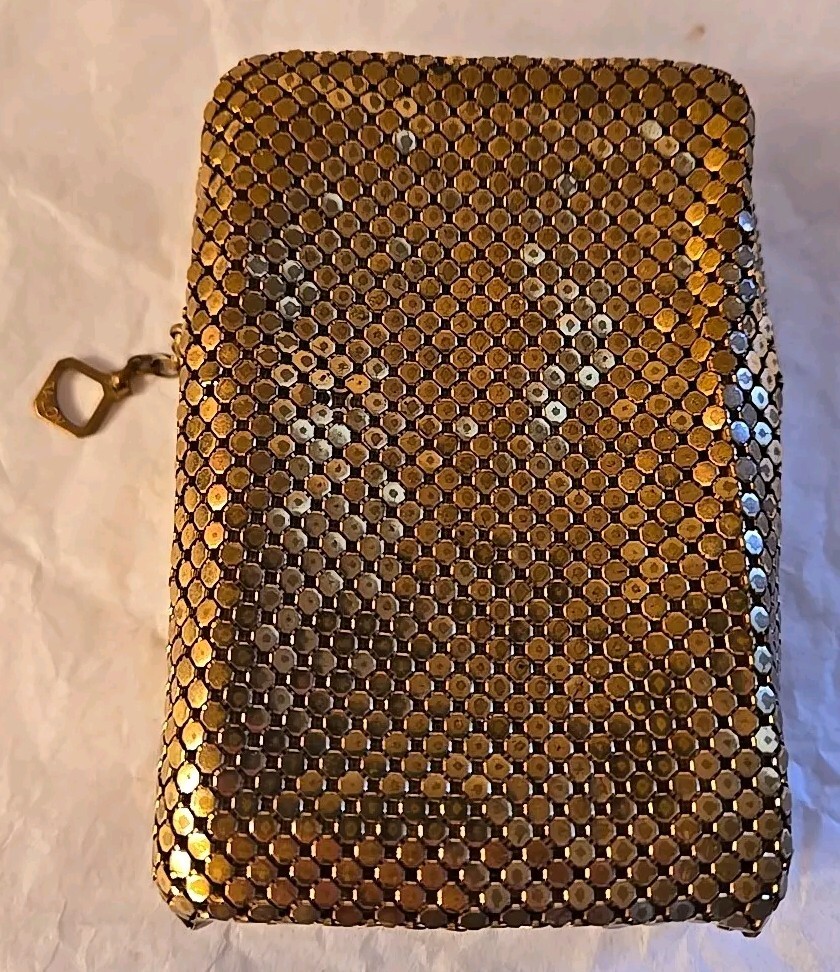 whiting davis cigarette case Vtg Gold Mesh Talon Fashion Accessory Art Deco Rare vintage Whiting & Davis