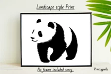 PANDA ANIMALS A4 PRINT PICTURE POSTER WALL ART HOME DECOR UNFRAMED  NEW GIFT