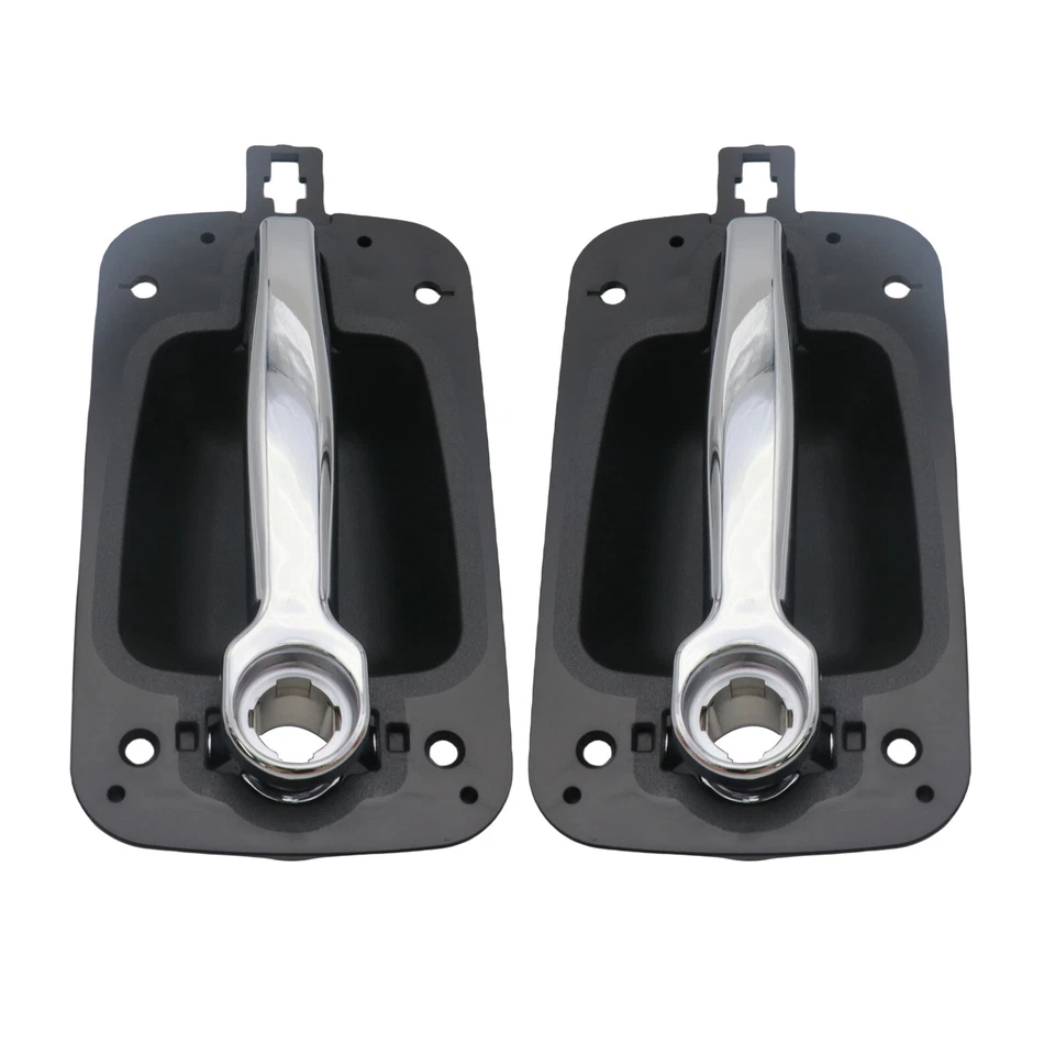 Manija de puerta exterior cromada negra delantera para International Harvester ProStar 2 piezas Foto 2 de 4
