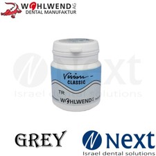 Dental lab ceramic porcelain Vision classic Wohlwend TR Transpa 20gr Grey