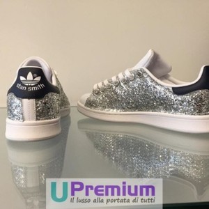 Adidas Stan Smith Argento Blu Brillantini [Prodotto Customizzato] Scarpe  ORIGINA | eBay