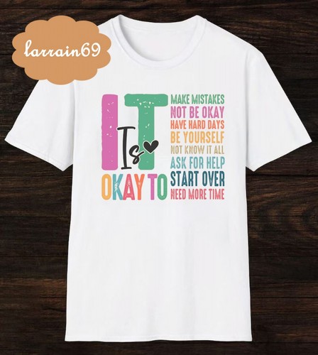 It's Okay To Make Some Mistakes Mental Health T-Shirt - Picture 5 of 5