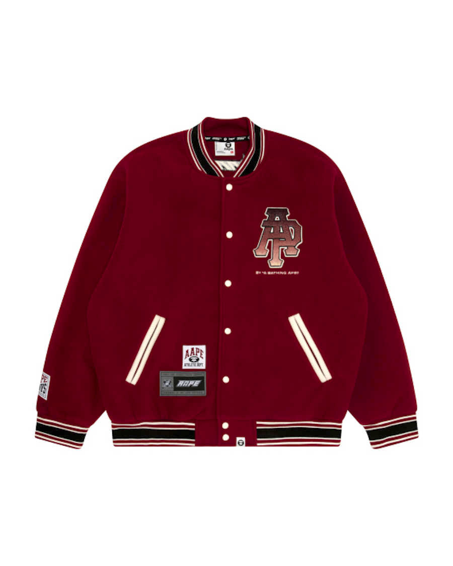 APE スタジャンape sweat varsity jacket L APE HEAD PATCH